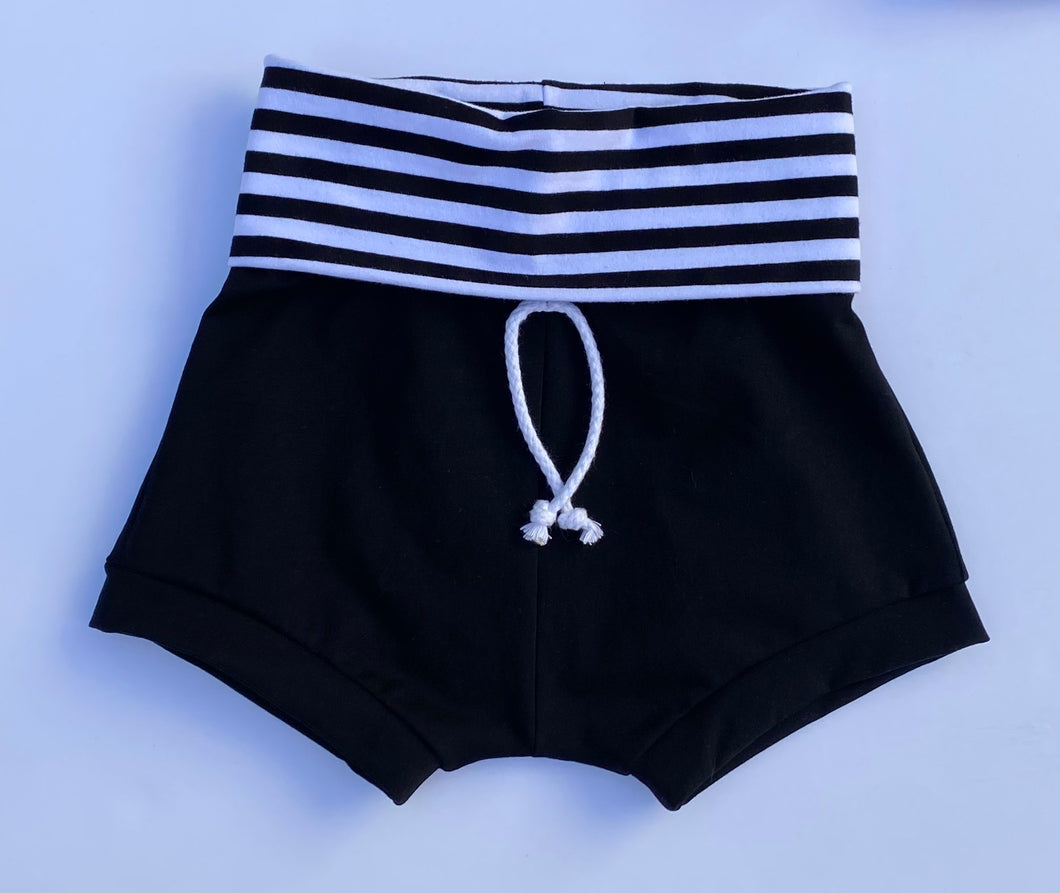 Solid Black Shorties or Long Shorts